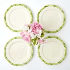 Best Mrs. Alice Green Geometric Bamboo Starter Plate (Set Of 4)