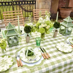 Best Mrs. Alice Green Gingham Tablecloth