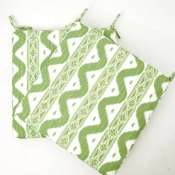 Sale Mrs. Alice Green Ikat Seat Pad Cushion