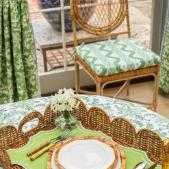 Sale Mrs. Alice Green Ikat Seat Pad Cushion