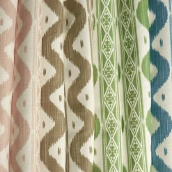 New Mrs. Alice Green Ikat Stripe Fabric