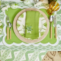New Mrs. Alice Green Ikat Tablecloth