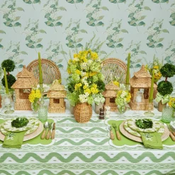 New Mrs. Alice Green Ikat Tablecloth