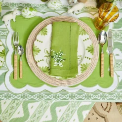 New Mrs. Alice Green Ikat Tablecloth