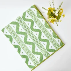 New Mrs. Alice Green Ikat Tablecloth