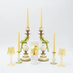 Outlet Mrs. Alice Green Parrot Candle Holder (Pair)