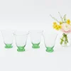 Hot Mrs. Alice Green Tulip Water Glass (Set Of 4)