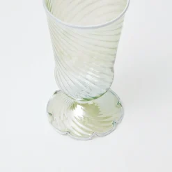 Online Mrs. Alice Green White Rim Frilled Glasses (Set Of 4)