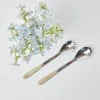 Mrs. Alice Grey Horn Salad Servers