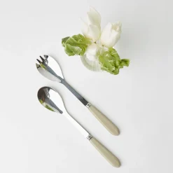 Clearance Mrs. Alice Grey Horn Salad Servers