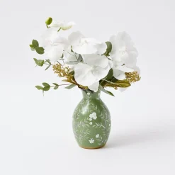 Clearance Mrs. Alice Hand Painted Tole Bud Vases (Set Of 3)