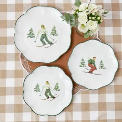 Online Mrs. Alice Heidi & Hans Skier Dinner Plate (Set Of 4)
