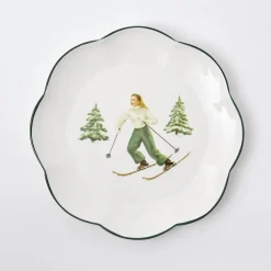 Online Mrs. Alice Heidi & Hans Skier Dinner Plate (Set Of 4)