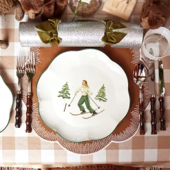 Sale Mrs. Alice Heidi & Hans Skier Dinner Plate (Set Of 4)