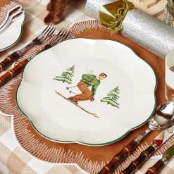 Sale Mrs. Alice Heidi & Hans Skier Dinner Plate (Set Of 4)