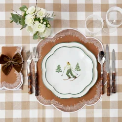 Mrs. Alice Heidi & Hans Skier Starter Plates (Set Of 4)