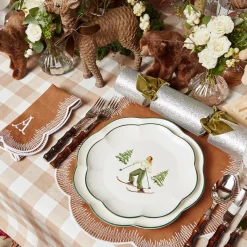 Mrs. Alice Heidi & Hans Skier Starter Plates (Set Of 4)