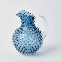 Best Mrs. Alice Hobnail Navy Glasses & Jug Set
