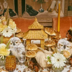 New Mrs. Alice Honey Rattan Pagoda Lantern