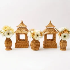 Mrs. Alice Honey Rattan Vase (Set Of 3)