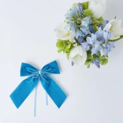 Hot Mrs. Alice Large Blue Velvet Bow
