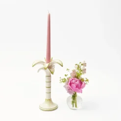 Outlet Mrs. Alice Large White Palm Candle Holder