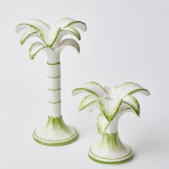 Outlet Mrs. Alice Large White Palm Candle Holder