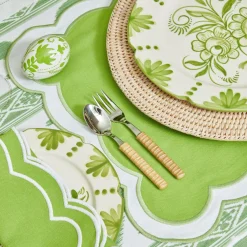 Clearance Mrs. Alice Light Brown Rattan Effect Childrens Cutlery (3 Piece)