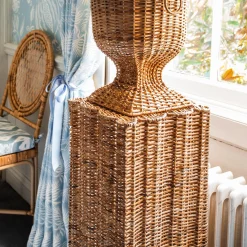 Best Mrs. Alice Liliana Scalloped Rattan Pedestal And Urn