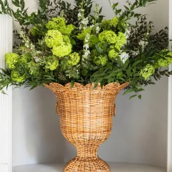 Hot Mrs. Alice Liliana Scalloped Rattan Urn