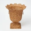 Best Mrs. Alice Liliana Scalloped Rattan Urn