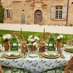 Hot Mrs. Alice Lily Of The Valley & Serena Green Applique Linen Set