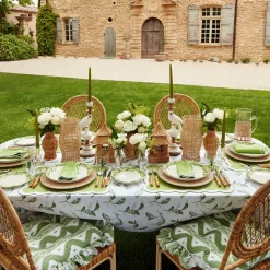 Hot Mrs. Alice Lily Of The Valley & Serena Green Applique Linen Set