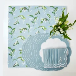 Mrs. Alice Lily Of The Valley Linen Set