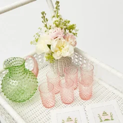 Discount Mrs. Alice Lorenzo White Rattan Bar Cart