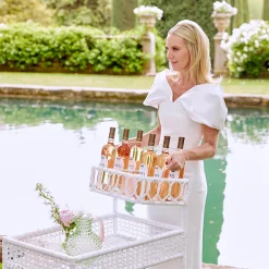 Discount Mrs. Alice Lorenzo White Rattan Drinks Tray