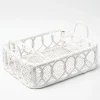 Hot Mrs. Alice Lorenzo White Rattan Drinks Tray