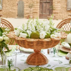 Outlet Mrs. Alice Luciana Rattan Scalloped Bowl