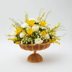 Outlet Mrs. Alice Luciana Rattan Scalloped Bowl