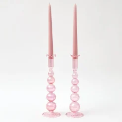 Outlet Mrs. Alice Marguerite Pink Candle Holders (Pair)