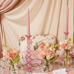 Outlet Mrs. Alice Marguerite Pink Candle Holders (Pair)