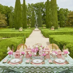 Online Mrs. Alice Mini Pink Rattan Pagoda Lanterns (Pair)