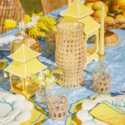 Outlet Mrs. Alice Mini Yellow Pagoda Lantern (Pair)