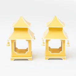 Outlet Mrs. Alice Mini Yellow Pagoda Lantern (Pair)