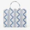Hot Mrs. Alice Tote Bag (Blue Ikat)