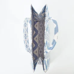 Hot Mrs. Alice Tote Bag (Blue Ikat)