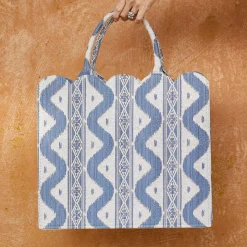 Hot Mrs. Alice Tote Bag (Blue Ikat)