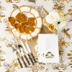 Outlet Mrs. Alice Mushroom White Linen Napkins (Set Of 4)