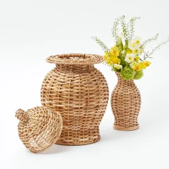 Online Mrs. Alice Natural Rattan Decoration Set