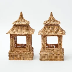 Hot Mrs. Alice Natural Rattan Decoration Set